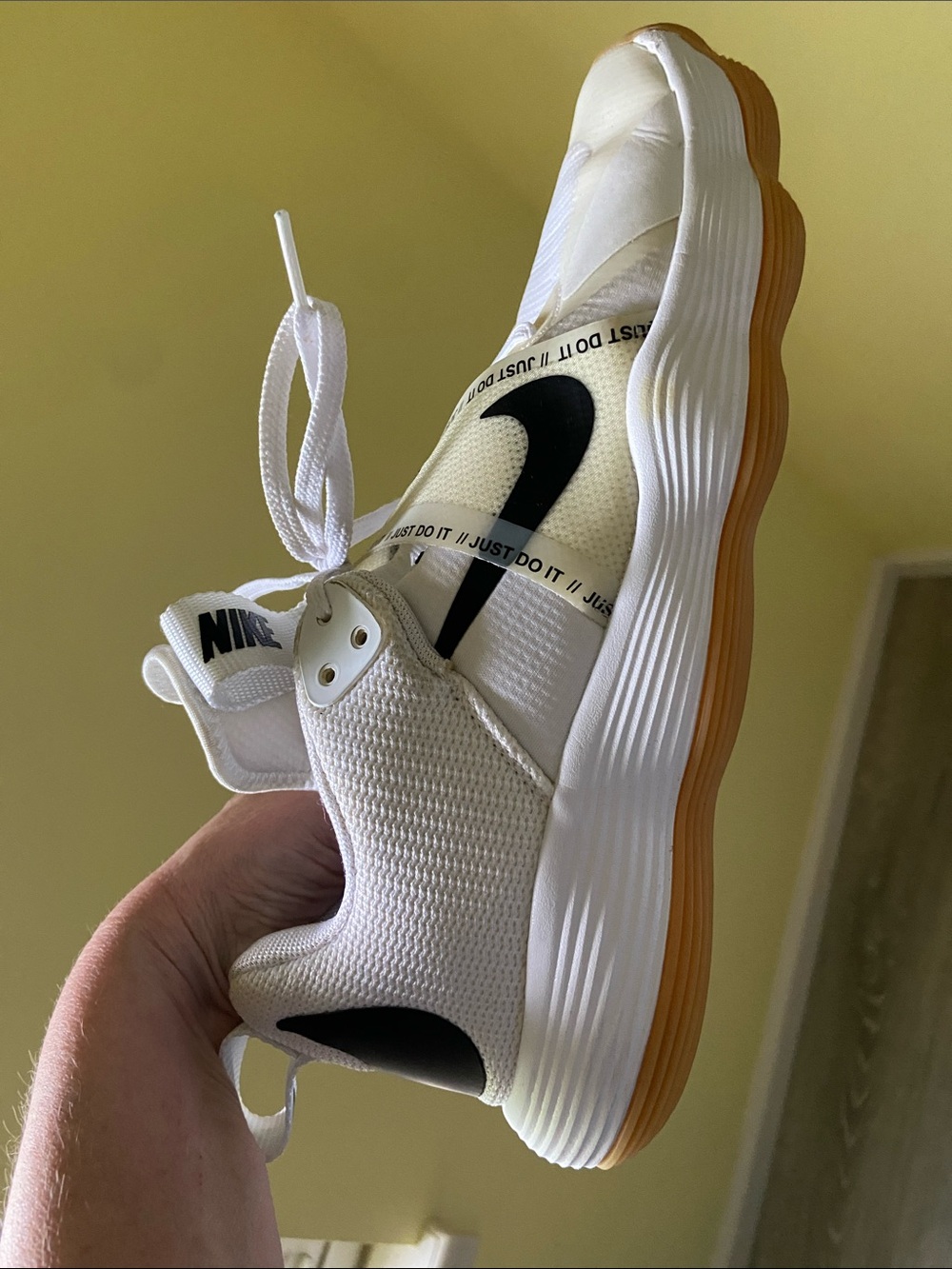 Nike White & Black Training Sneakers with Gum Outsole - Picture 5 of 7